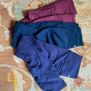 Three pair of align 7/8 tights